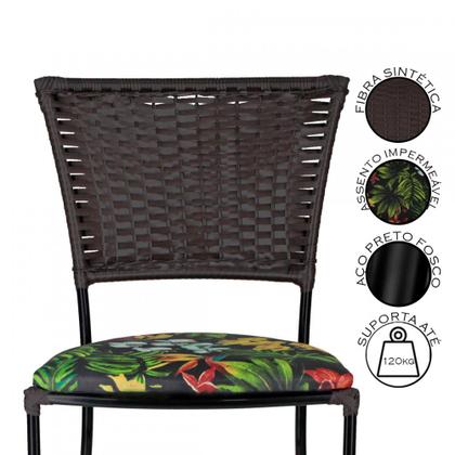 Imagem de Conjunto de Mesa e 4 Cadeiras Gramado para Área Externa e Interna