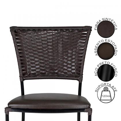 Imagem de Conjunto de Mesa e 4 Cadeiras Gramado para Área Externa e Interna