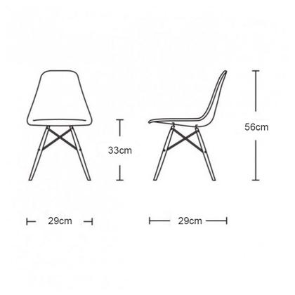 Imagem de Conjunto de Mesa Eames Eiffel Madeira Infantil 68cm Quadrado Branco 4 Cadeiras Azul