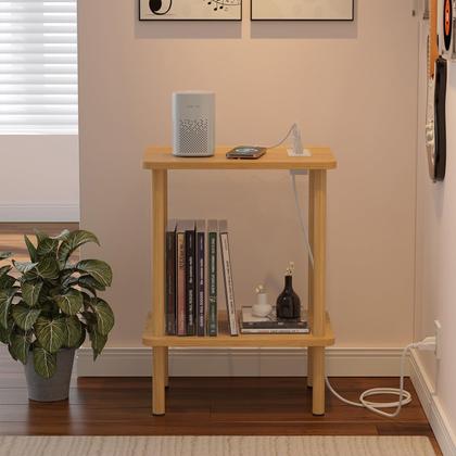 Imagem de Conjunto de mesa final Apicizon de 2 camadas com carregamento USB, 40x30x52 cm