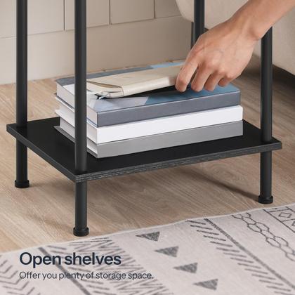 Imagem de Conjunto de mesa final HOOBRO BB09BZP201 com prateleiras de armazenamento de 2 camadas