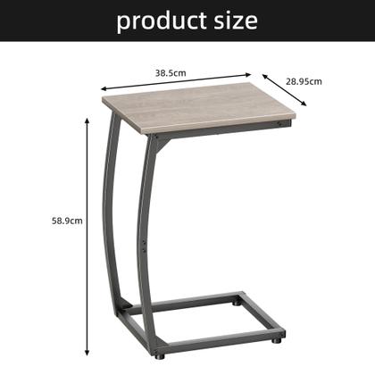 Imagem de Conjunto de mesa final LAKEMID em forma de C Lvory para sofá com pernas curvas