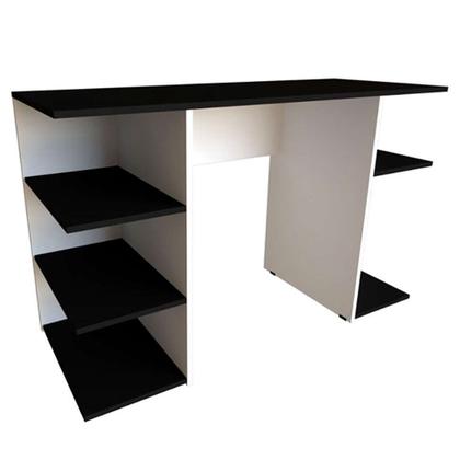 Imagem de Conjunto de Mesa Gamer com Nicho Ciati Branco e Preto