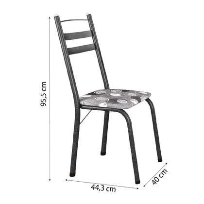 Conjunto De Mesa Itália Com 6 Cadeiras 1,40m Artefamol Granito / Dark Imagem de Conjunto De Mesa Itália Com 6 Cadeiras 1,40m Artefamol Granito / Dark