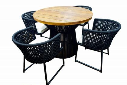 Imagem de Conjunto de Mesa Itapema 4L - Corda Náutica by DeckDecor