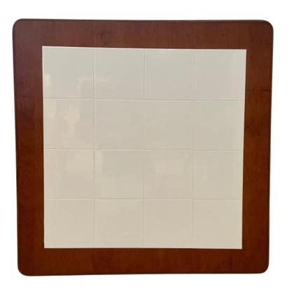 Imagem de Conjunto de Mesa Jantar Mosaico com 4 cadeiras Branco - DG Móveis