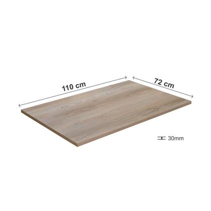 Imagem de Conjunto de mesa jogo sala jantar ciplafe jade flex tampo madeira bp carvalho 1,10m x 0,72m 4 cadeiras tubo preto fosco assento estofado