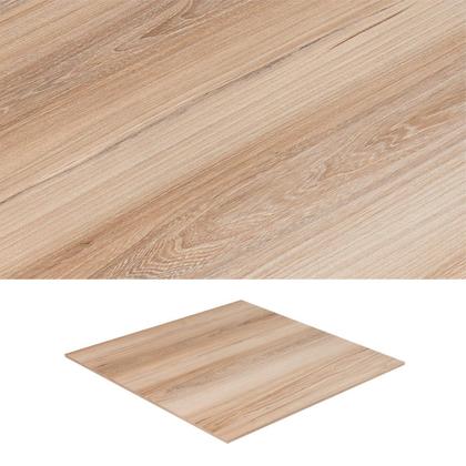 Imagem de Conjunto de mesa jogo sala jantar ciplafe jade slim tampo madeira bp carvalho montreal 0,75m x 0,75m quadrado com 4 cadeiras tubo branco