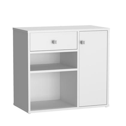 Imagem de Conjunto de Mesa para Notebook Hype com Armário Ravena 1 PT 1 GV Branco
