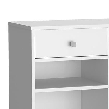 Imagem de Conjunto de Mesa para Notebook Hype com Armário Ravena 1 PT 1 GV Branco