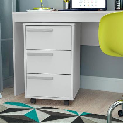 Imagem de Conjunto de Mesa para Notebook Hype com Gaveteiro Cruze 3 GV Branco