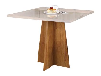 Imagem de Conjunto de Mesa para Sala Jantar Cairo Tampo Vidro com 4 Cadeiras