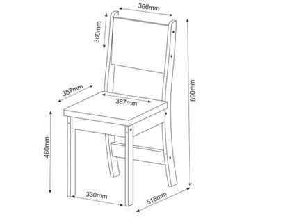 Imagem de Conjunto de Mesa para Sala Jantar Cairo Tampo Vidro com 4 Cadeiras