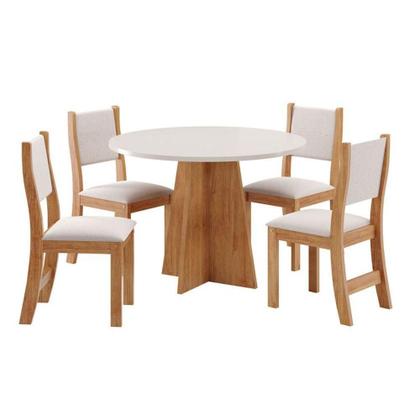 Imagem de Conjunto De Mesa Redonda Com 4 Cadeiras Mel