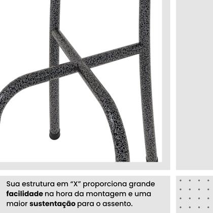 Imagem de Conjunto de Mesa Retangular 120x75cm Tampo Granito Topázio 4 Cadeiras Lavínea