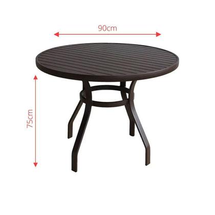 Imagem de Conjunto De Mesa Ripada Amélia 4 Poltronas Piscina E Jardim Preto