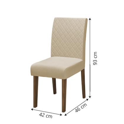 Conjunto de Mesa Sala de Jantar Redonda Athenas 4 Cadeiras Cedro / Off White / Areia Dobuê - Movale Imagem de Conjunto de Mesa Sala de Jantar Redonda Athenas 4 Cadeiras Cedro / Off White / Areia Dobuê