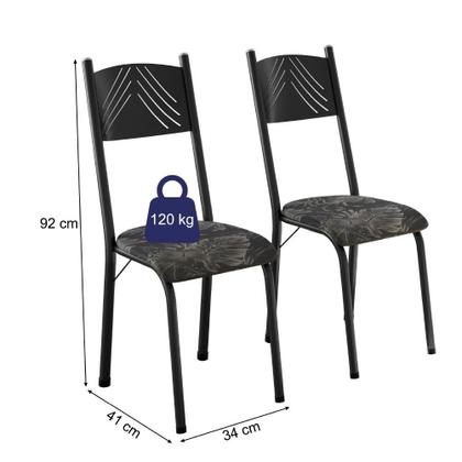 Imagem de Conjunto De Mesa Sala de Jantar Sara Com 6 Cadeiras Tubular Granito 1,40m Artefamol