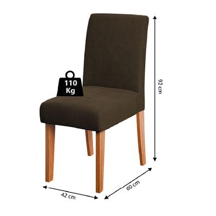 Imagem de Conjunto de Mesa Sala de Jantar Tampo com Vidro 1,36m Grécia 4 Cadeiras Trieste Dobuê