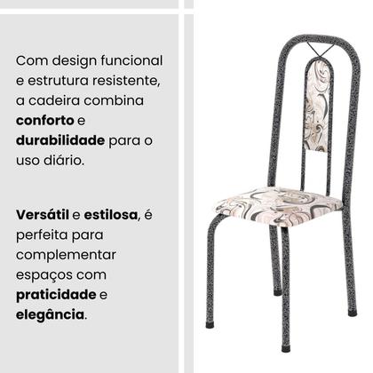 Imagem de Conjunto de Mesa Tampo Ardósia Indiano com 4 Cadeiras Lívia