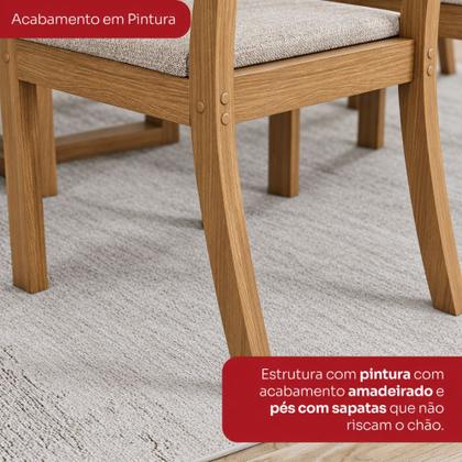 Imagem de Conjunto de Mesa Tampo de Vidro 4 Cadeiras Natali Henn 120cm