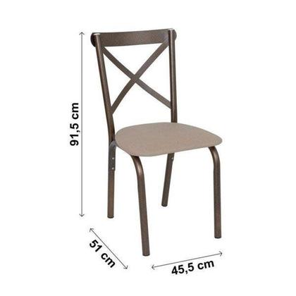 Imagem de Conjunto de Mesa Tampo em Vidro com 4 Cadeiras Karina