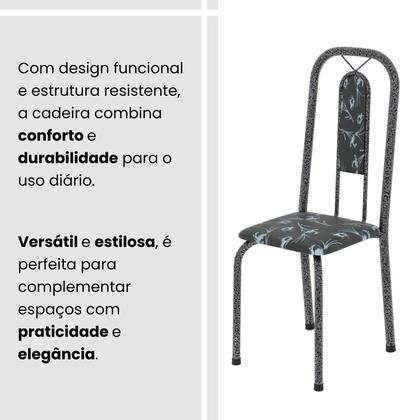 Imagem de Conjunto de Mesa Tubular 062 100x60cm Tampo em Granito com 4 Cadeiras Lívia