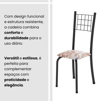 Imagem de Conjunto de Mesa Tubular 100x60cm Tampo em Mdf e 4 Cadeiras Dany