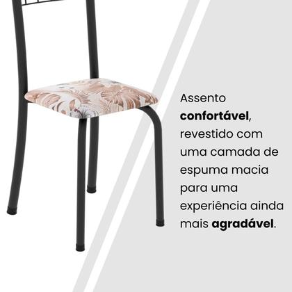 Imagem de Conjunto de Mesa Tubular 100x60cm Tampo em Mdf e 4 Cadeiras Dany