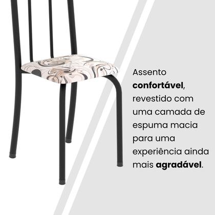 Imagem de Conjunto de Mesa Tubular 120x75cm Tampo em Vidro com 4 Cadeiras Iris B