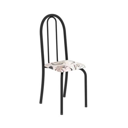 Imagem de Conjunto de Mesa Tubular 120x75cm Tampo em Vidro com 4 Cadeiras Iris B