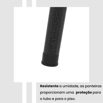 Imagem de Conjunto de Mesa Tubular 120x75cm Tampo em Vidro com 4 Cadeiras Iris B