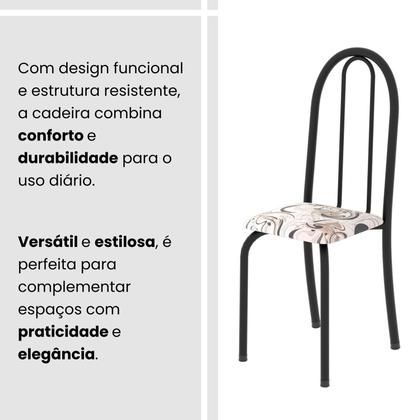 Imagem de Conjunto de Mesa Tubular 120x75cm Tampo em Vidro com 4 Cadeiras Iris B