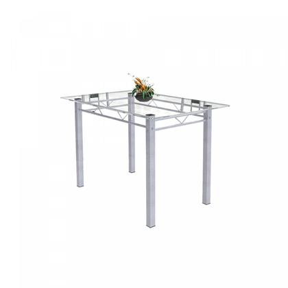 Imagem de Conjunto de Mesa Tubular 4 Cadeiras 120cm com Tampo de Vidro Iris