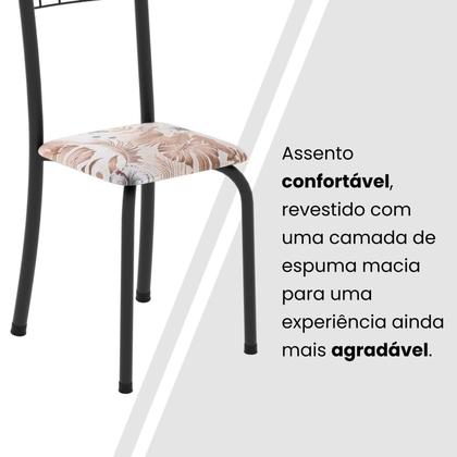 Imagem de Conjunto de Mesa Tubular 70cm X 70cm Tampo em Mdf com 4 Cadeiras Dany