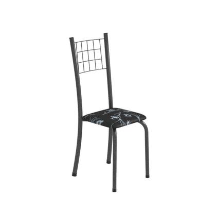 Imagem de Conjunto de Mesa Tubular 70x70cm Tampo em Vidro com 4 Cadeiras Dany