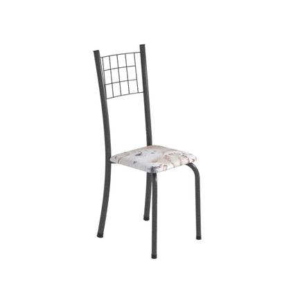 Imagem de Conjunto de Mesa Tubular 70x70cm Tampo em Vidro com 4 Cadeiras Dany Soma Móveis