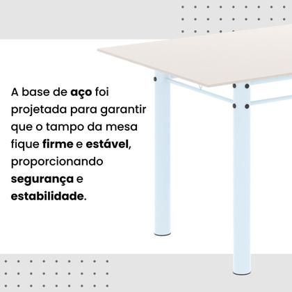 Imagem de Conjunto de Mesa Tubular com 6 Cadeiras Lara