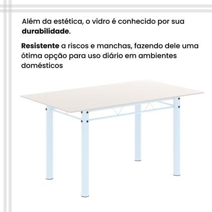 Imagem de Conjunto de Mesa Tubular com 6 Cadeiras Lara