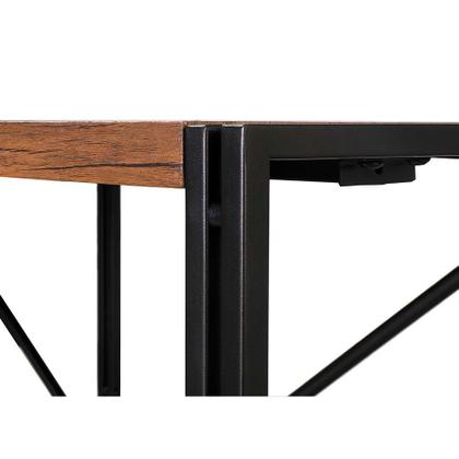 Imagem de Conjunto de Mesa Wooden com 1 Banco e 2 Cadeiras Preto e Amêndoa