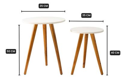 Imagem de Conjunto de Mesinhas Canto E Apoio Pe Palito Decorativa