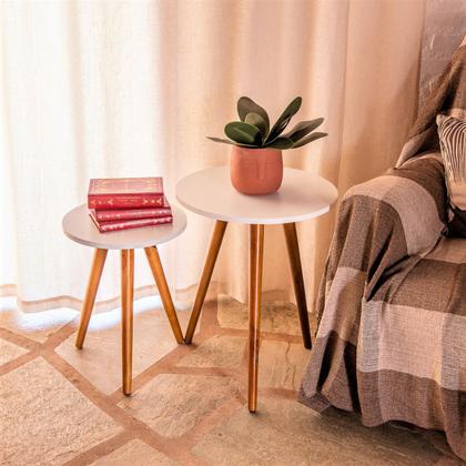 Imagem de Conjunto de Mesinhas Canto E Apoio Pe Palito Decorativa