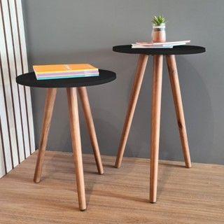Imagem de Conjunto de Mesinhas Canto E Apoio Pe Palito Decorativa