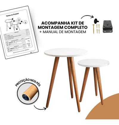 Imagem de Conjunto de Mesinhas Canto E Apoio Pe Palito Decorativa