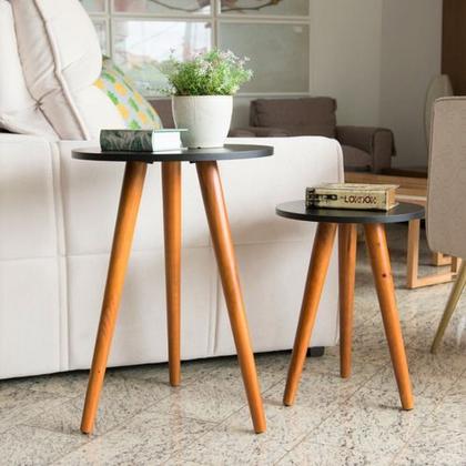 Imagem de Conjunto de Mesinhas Canto E Apoio Pe Palito Decorativa