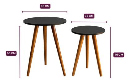Imagem de Conjunto de Mesinhas Canto E Apoio Pe Palito Decorativa