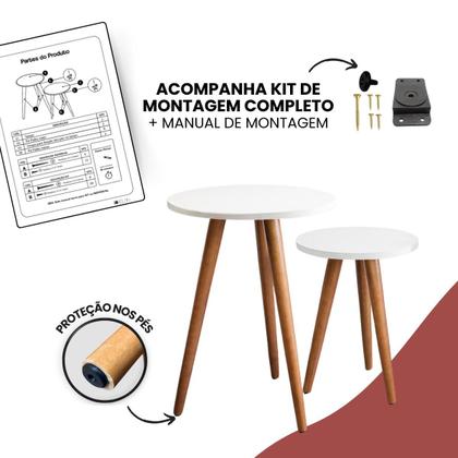Imagem de Conjunto de Mesinhas Canto E Apoio Pe Palito Decorativa