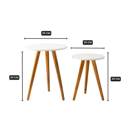Imagem de Conjunto de Mesinhas Canto E Apoio Pe Palito Decorativa
