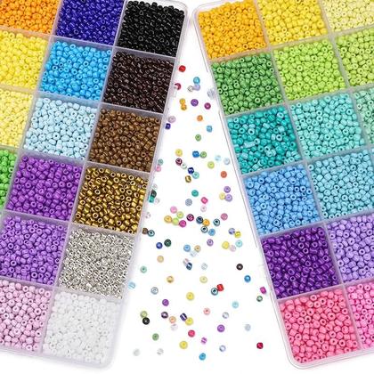 Imagem de Conjunto De Miçangas Coloridas De 3mm Com 24 Compartimentos Para DIY, Acessórios Para Pulseiras E