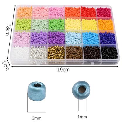 Imagem de Conjunto De Miçangas Coloridas De 3mm Com 24 Compartimentos Para DIY, Acessórios Para Pulseiras E